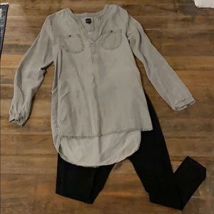 Gray Chambray Tunic